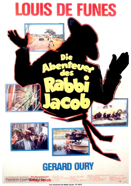 Les aventures de Rabbi Jacob - German Movie Poster