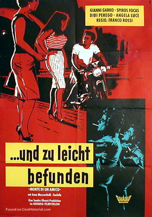Morte di un amico - German Movie Poster