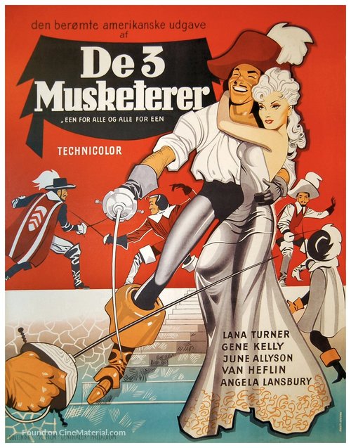 The Three Musketeers - Danish Movie Poster