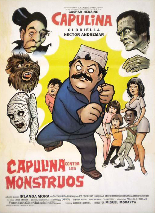 Capulina contra los monstruos - Mexican Movie Poster