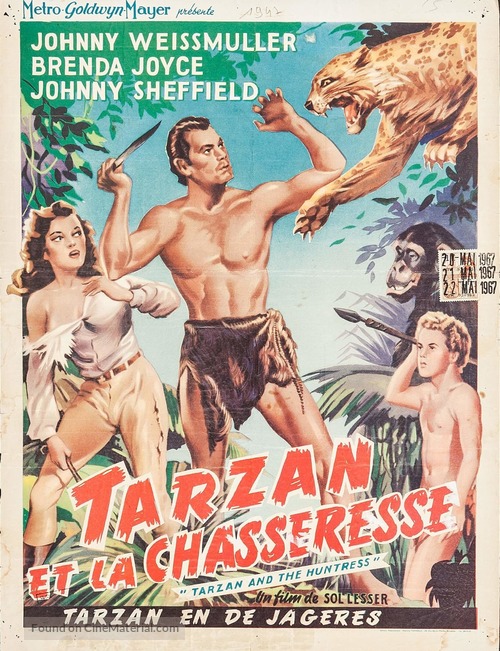Tarzan and the Huntress - Belgian Movie Poster