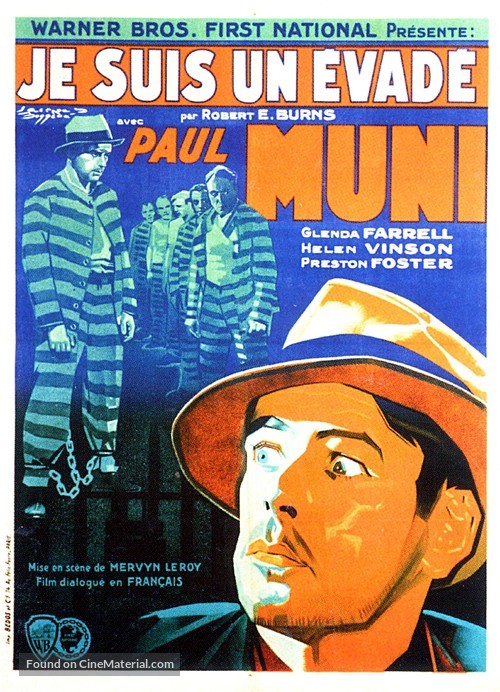 I Am a Fugitive from a Chain Gang - French Movie Poster