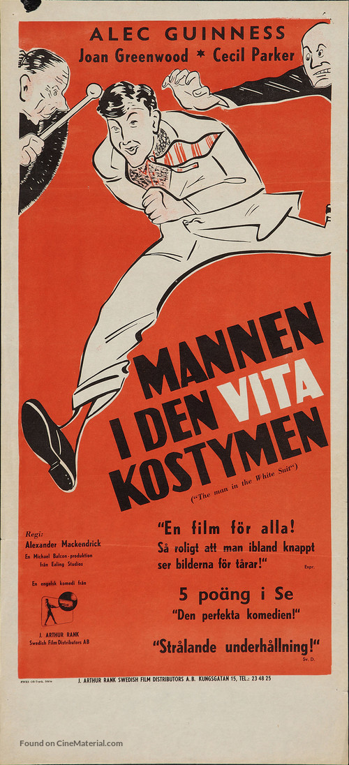 The Man in the White Suit - Swedish Movie Poster