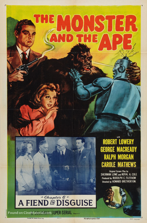 The Monster and the Ape - Movie Poster