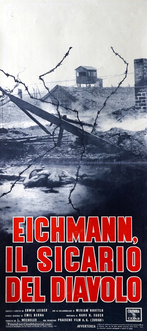 Eichmann und das Dritte Reich - Italian Movie Poster