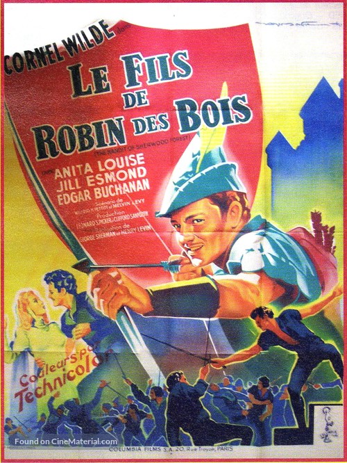 The Bandit of Sherwood Forest - French Movie Poster