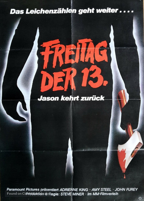 Friday the 13th Part 2 - German Movie Poster