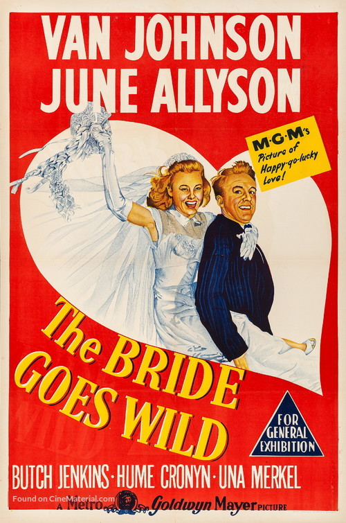 The Bride Goes Wild - Australian Movie Poster