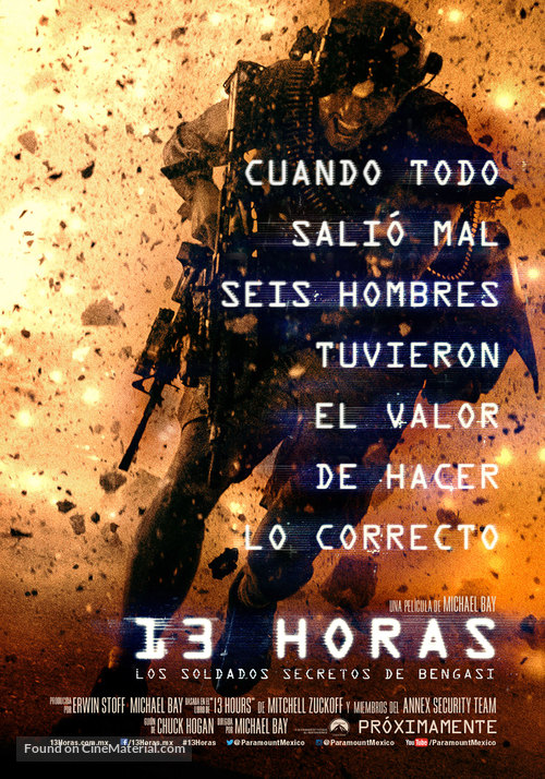 13 Hours: The Secret Soldiers of Benghazi - Mexican Movie Poster