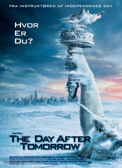 The Day After Tomorrow - Danish Movie Poster