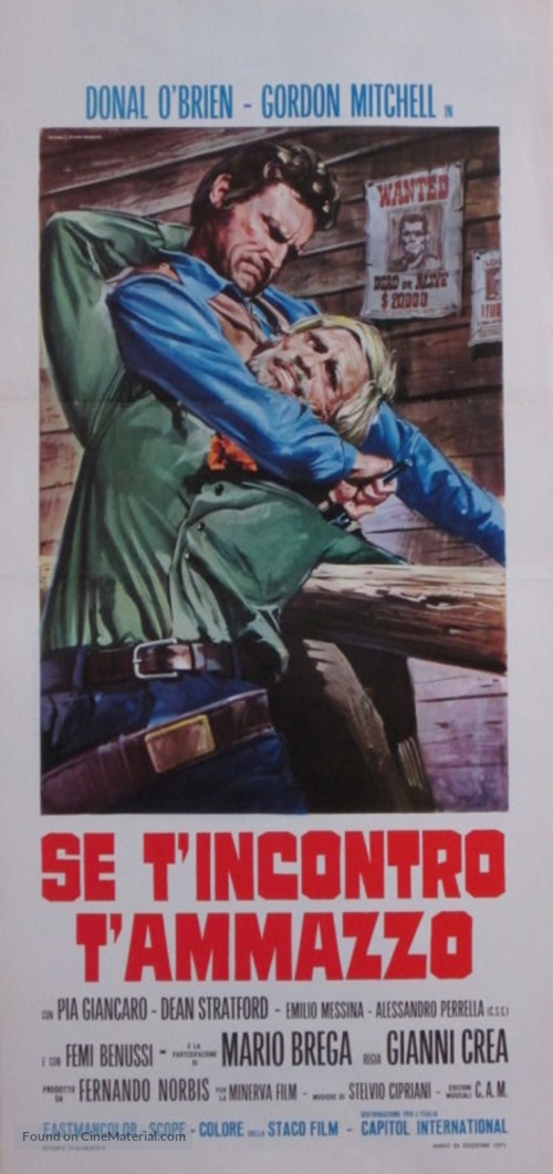 Se t&#039;incontro, t&#039;ammazzo - Italian Movie Poster