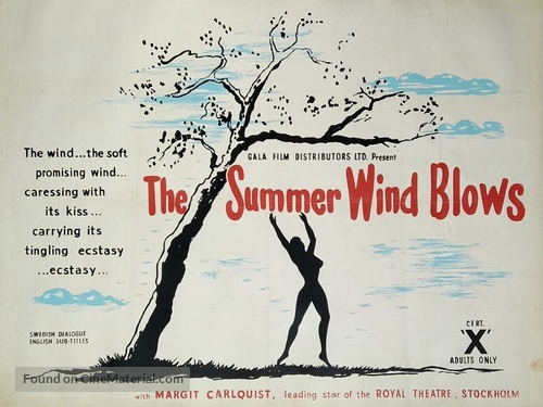 Ute bl&aring;ser sommarvind - British Movie Poster