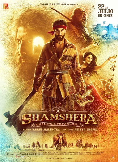Shamshera - Spanish Movie Poster