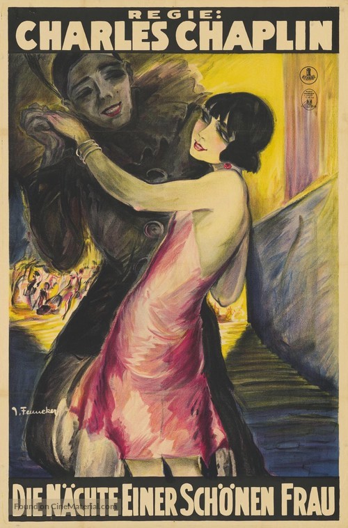 A Woman of Paris: A Drama of Fate - German Movie Poster