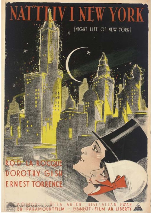 Night Life of New York - Swedish Movie Poster