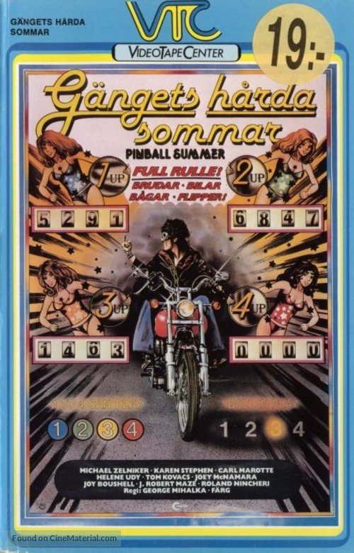 Pinball Summer - Swedish VHS movie cover