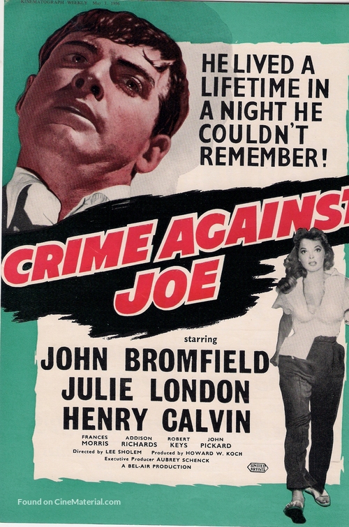 Crime Against Joe - British Movie Poster