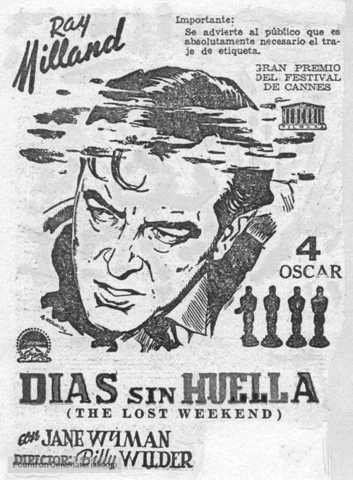 The Lost Weekend - Spanish poster