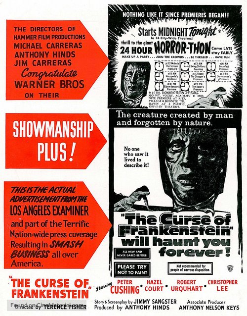 The Curse of Frankenstein - poster