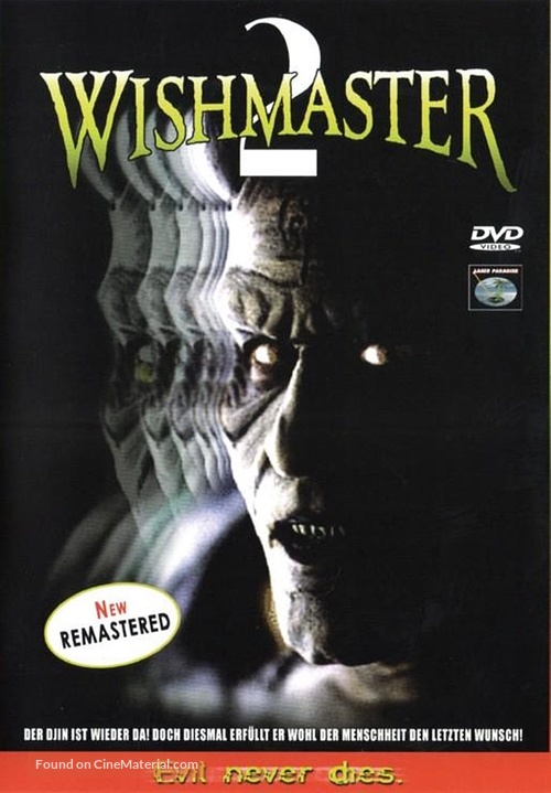 Wishmaster 2: Evil Never Dies - German DVD movie cover