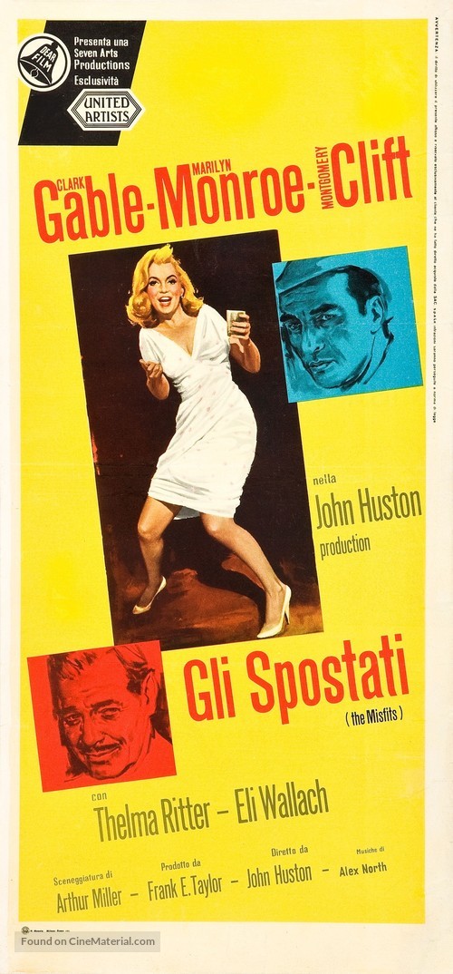 The Misfits - Italian Movie Poster