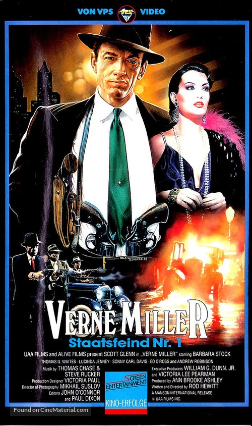 The Verne Miller Story - German VHS movie cover