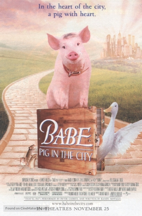Babe: Pig in the City - Movie Poster