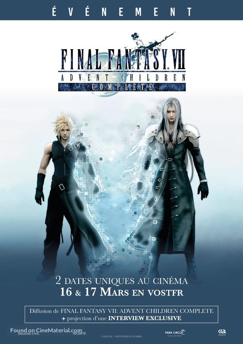 Final Fantasy VII: Advent Children - French Re-release movie poster