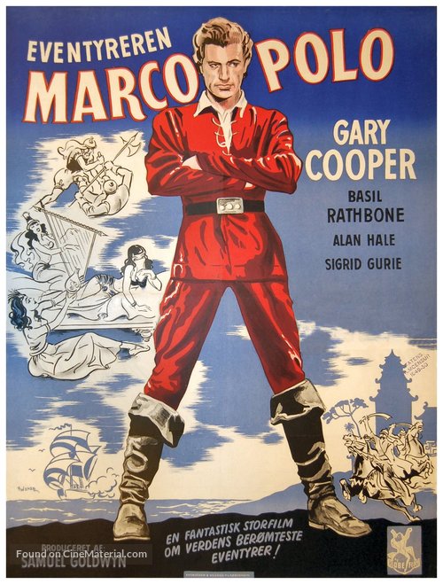 The Adventures of Marco Polo - Danish Movie Poster