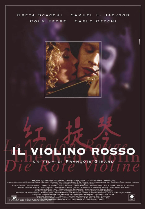 The Red Violin - Italian Movie Poster
