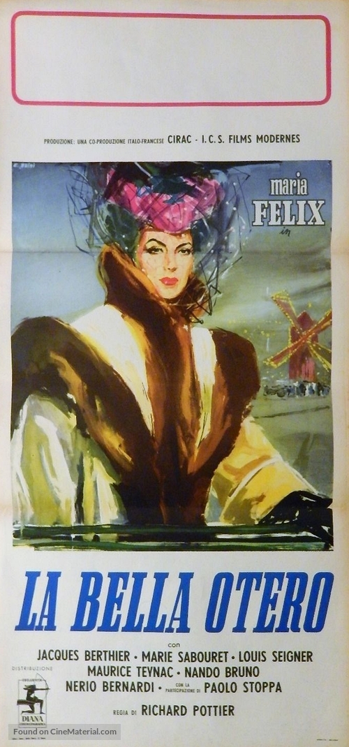 La bella Otero - Italian Movie Poster
