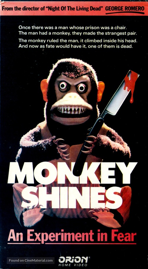Monkey Shines - VHS movie cover