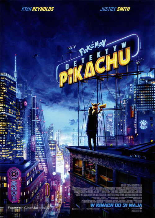 Pok&eacute;mon: Detective Pikachu - Polish Movie Poster