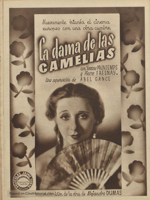 La dame aux cam&eacute;lias - Spanish poster