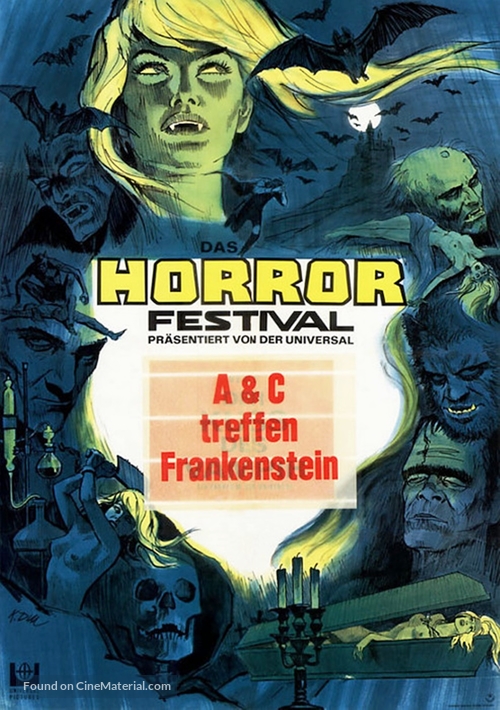 Bud Abbott Lou Costello Meet Frankenstein - German Movie Poster