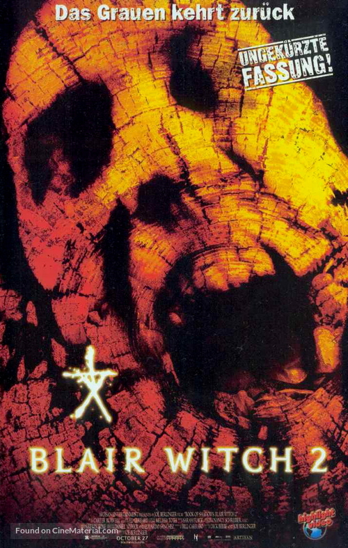 Book of Shadows: Blair Witch 2 - German Movie Poster