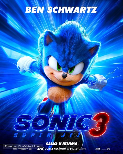 Sonic the Hedgehog 3 - Croatian Movie Poster