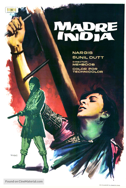 Mother India - Spanish Movie Poster