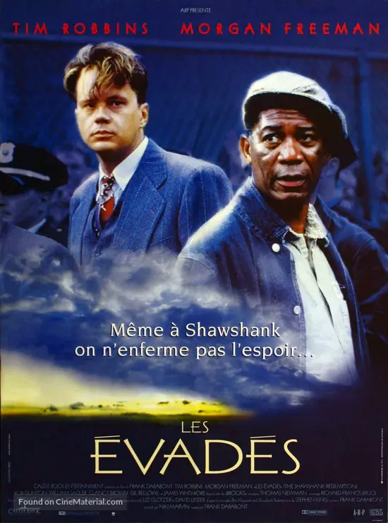 The Shawshank Redemption 1994 French Movie Poster The Shawshank Redemption 1994 French Movie Poster