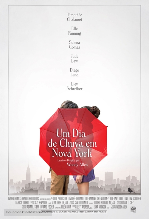 A Rainy Day in New York - Brazilian Movie Poster