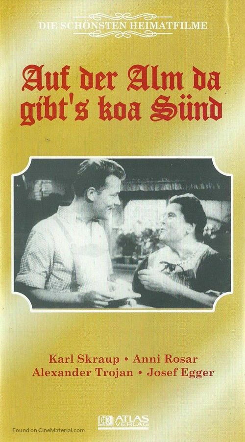 Auf der Alm, da gibt&#039;s ka S&uuml;nd&#039; - German VHS movie cover