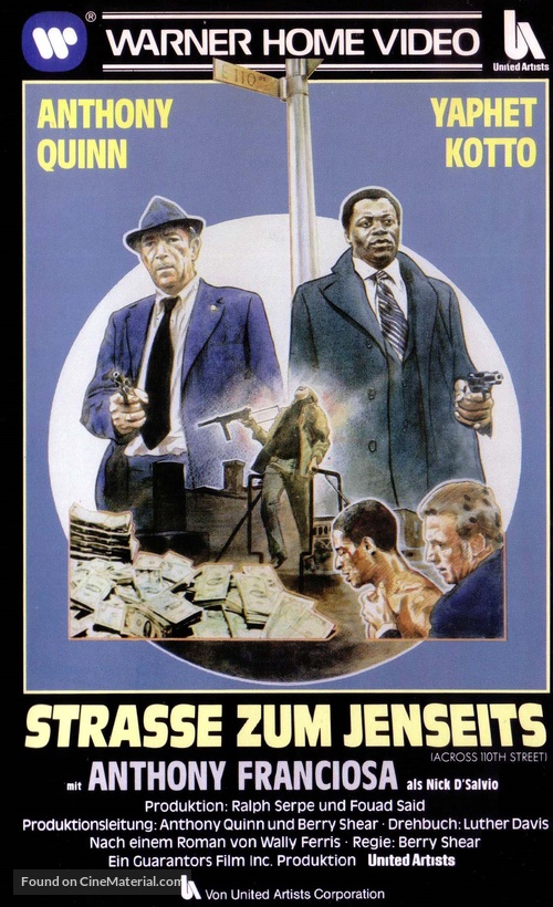 Across 110th Street - German VHS movie cover