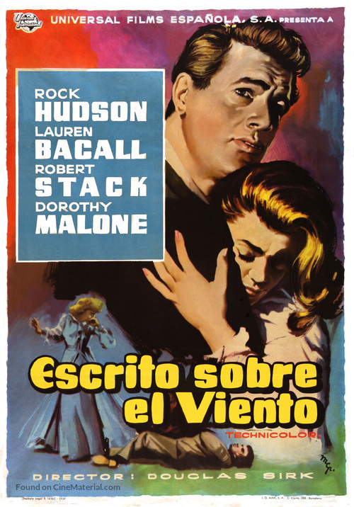 Written on the Wind - Spanish Movie Poster