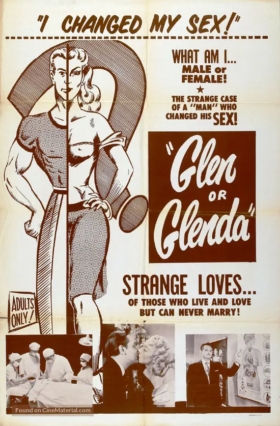 Glen or Glenda (1953) British movie poster Glen or Glenda (1953) British movie poster