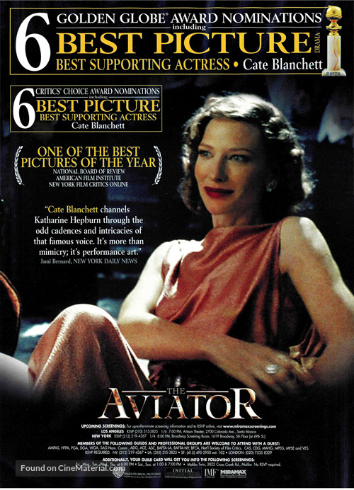 The Aviator - For your consideration movie poster