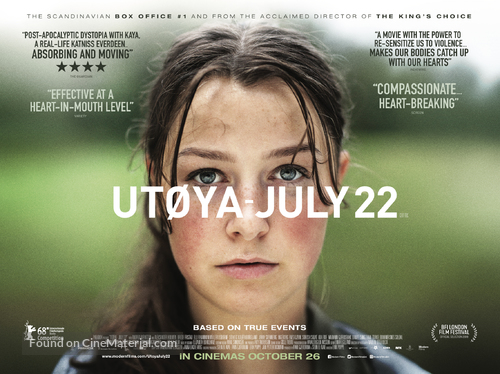 Ut&oslash;ya 22. juli - British Movie Poster