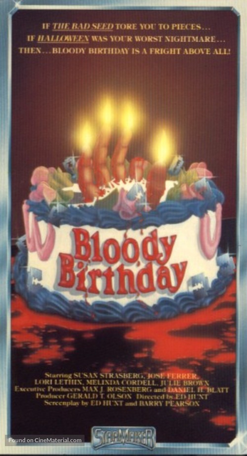 Bloody Birthday - VHS movie cover