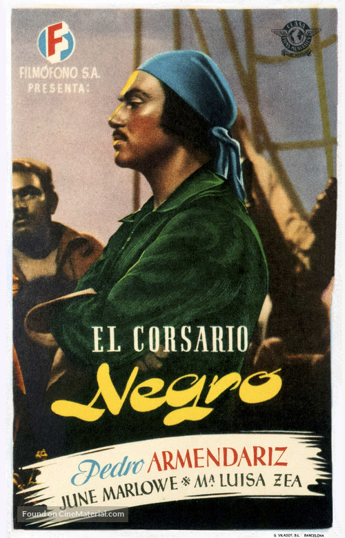 El corsario negro - Spanish Movie Poster