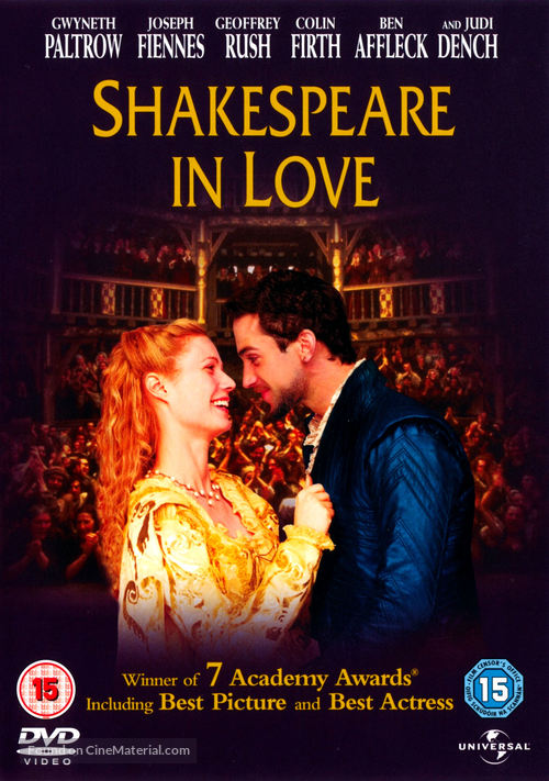 Shakespeare In Love - British DVD movie cover