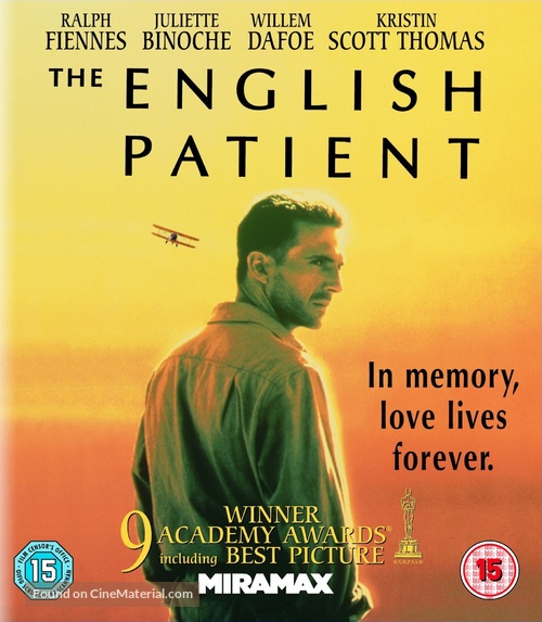 The English Patient - British Blu-Ray movie cover